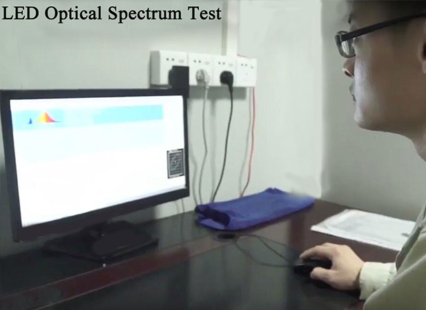 LED Optical Spectrum Test of Integrated led landscape light