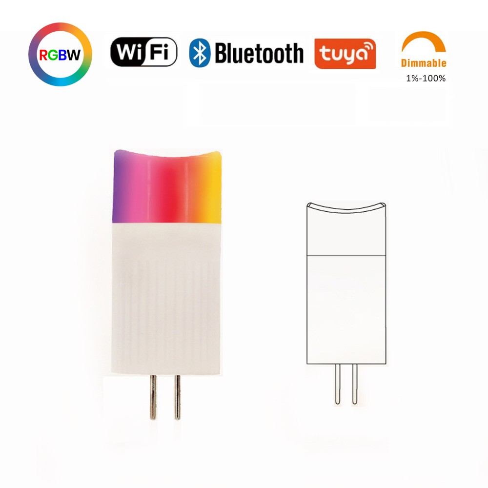 Tuya 12V RGBW WIFI Bluetooth Smart G4 Led Bulbs